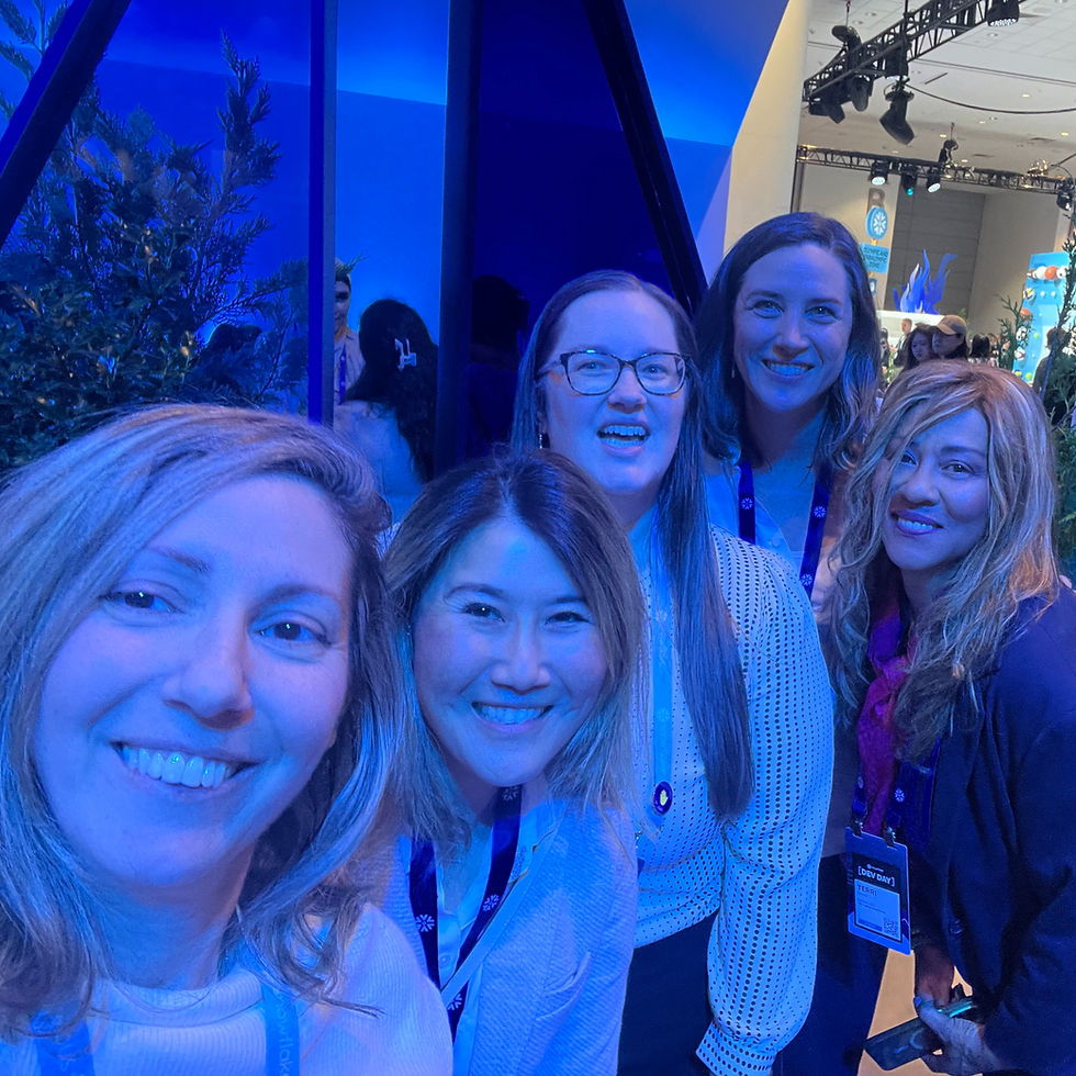Jenny Kay Pollock and Reut Lazo with WOMEN x AI community members at Snowflake Summit 2026 Dev Day.
