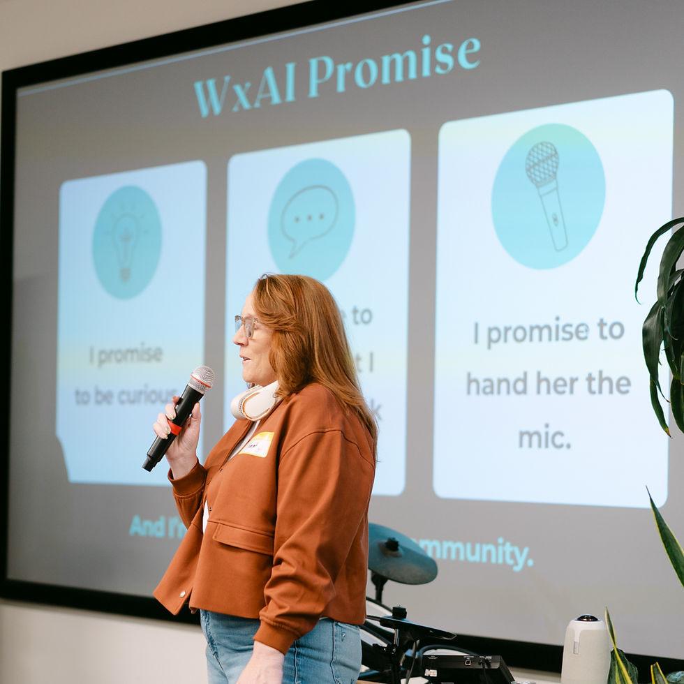 Tammy Capstraint leading the WxAI promise at Demo Day 