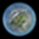 Aerial view of Earth with green fields, urban areas, and blue sky, seen as a globe in space against a black background.
