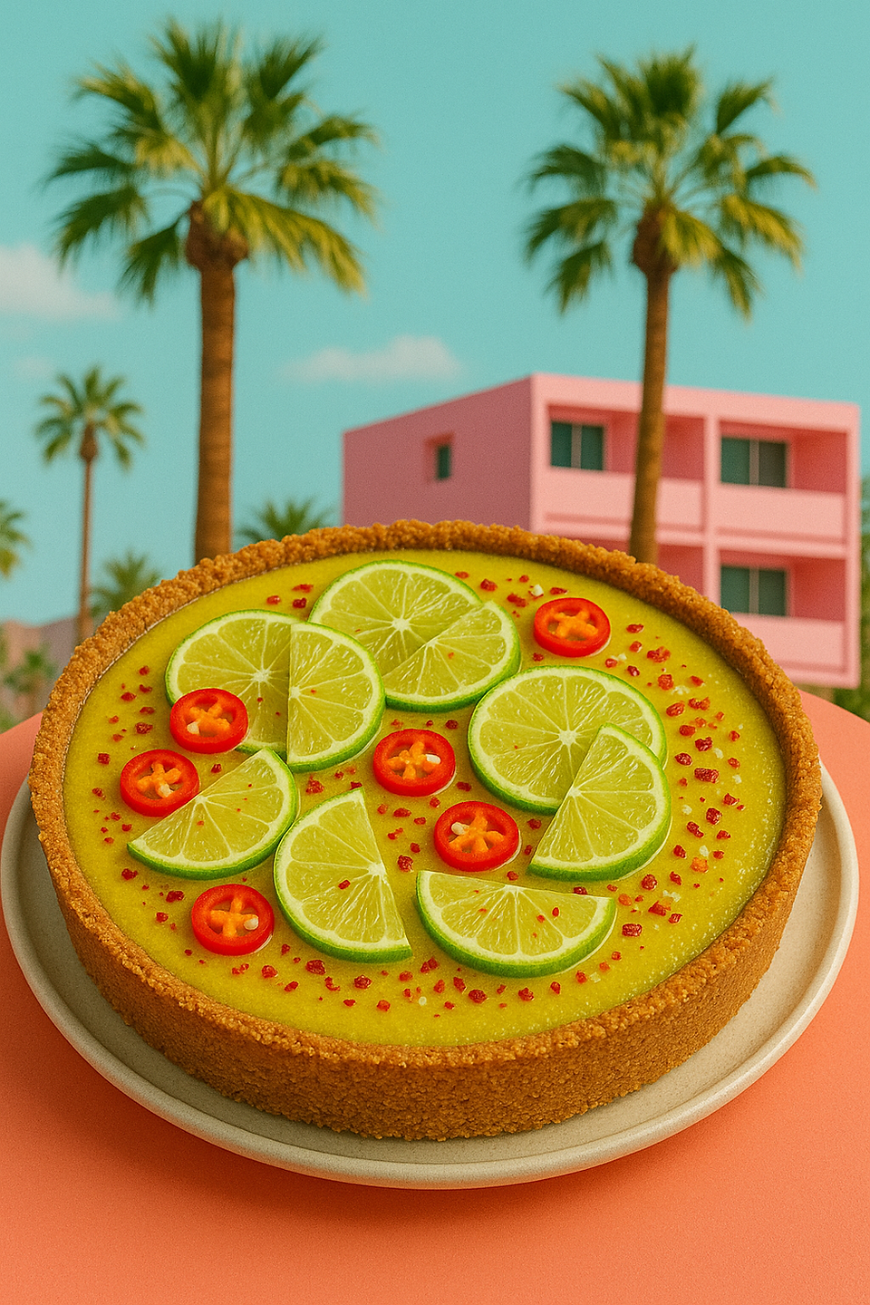 AI generated dessert: sweet and spicy lemon tart 