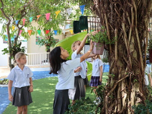Primary students help Easter Bunny find her Easter eggs