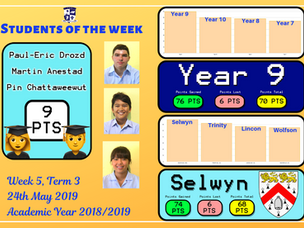 24th May 2019: Weekly Senior Awards