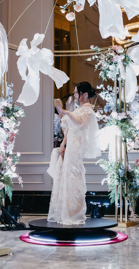 Customised 360 Video Booth Floral Caged Backdrop for Wedding