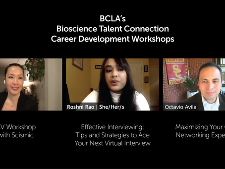 BCLA's Bioscience Talent Connection: Career Development Workshops