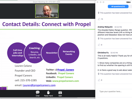 Webinar with Lauren Celano: Adapting your Job Search to the COVID-19 pandemic