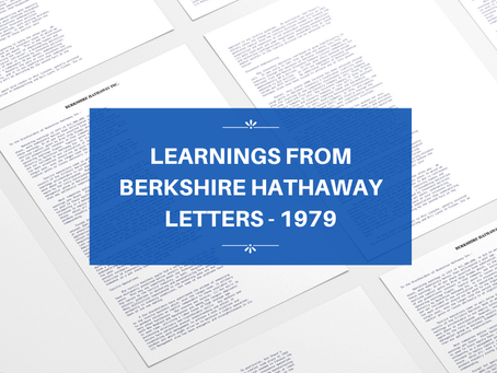 Berkshire Hathaway Letters – 1979 Learnings