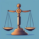 Using a balance to show the concept of integrity in blue color.jpg