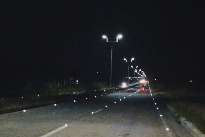 street lights at night