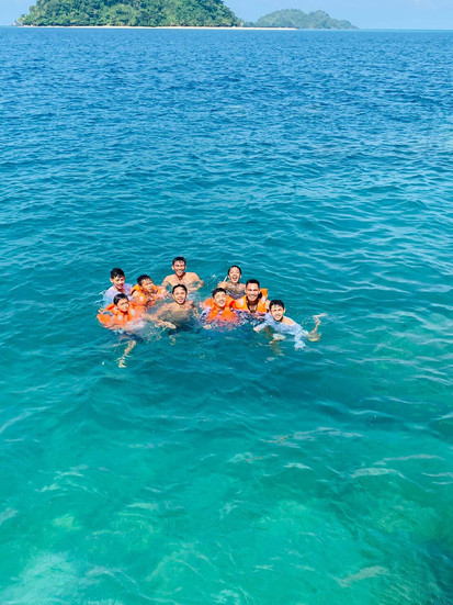 blue water