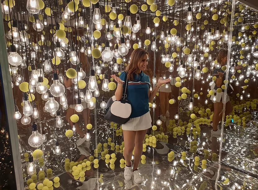 hanging lights infinaty booth.webp