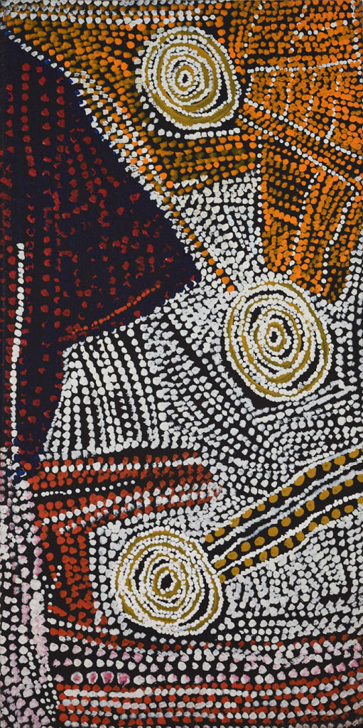 BILL TJAPALTJARRI WHISKEY - ROCK HOLES AND COUNTRY NEAR THE OLGAS