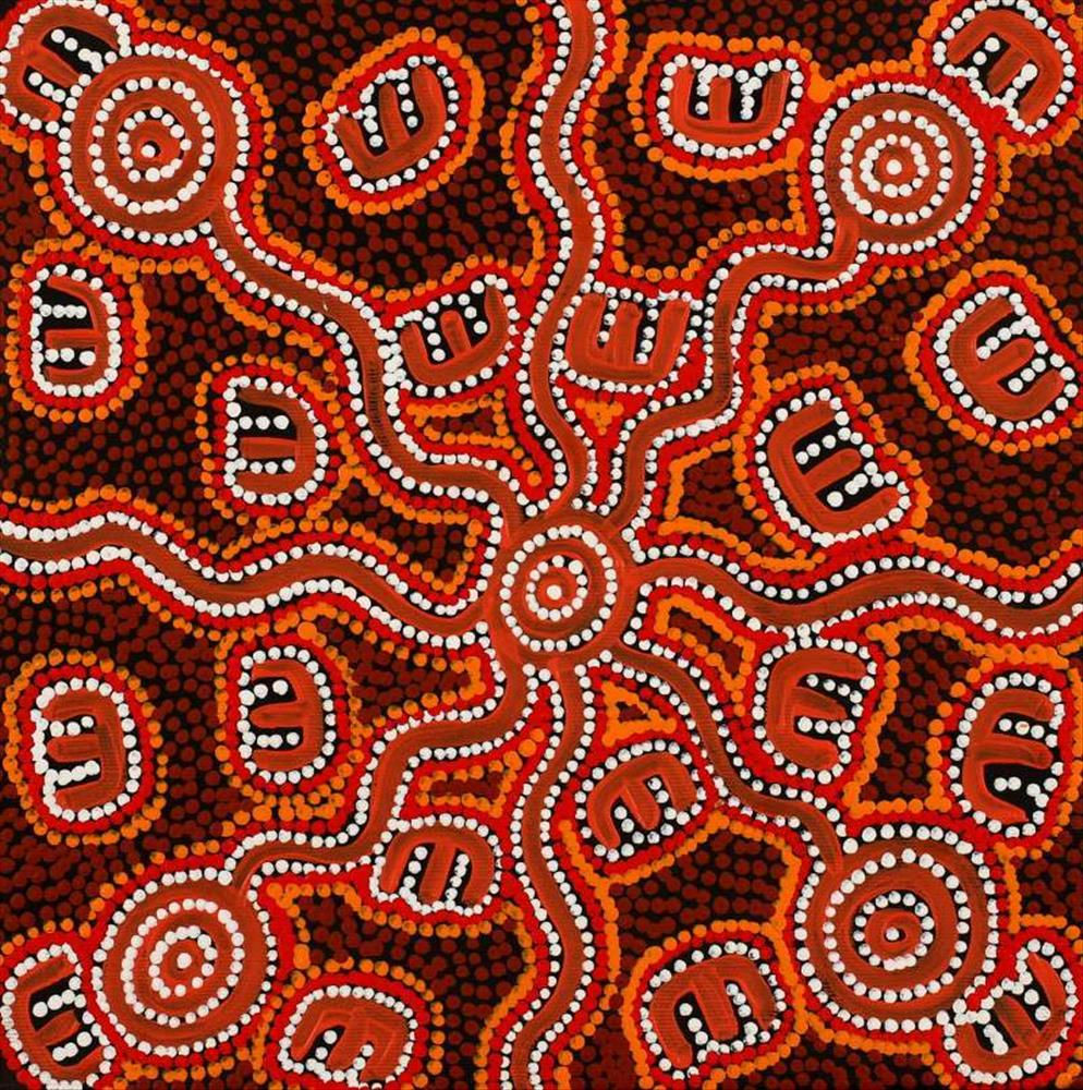 RITASHA NAMPIJINPA WATSON - JANGANPA JUKURRPA (BRUSH-TAIL POSSUM DREAMING)- ...