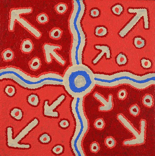 Painting 61x46cm Michael Jangala Gallagher Yankirri Jukurrpa (Emu Dreaming) - Warlukurlangu main image 1