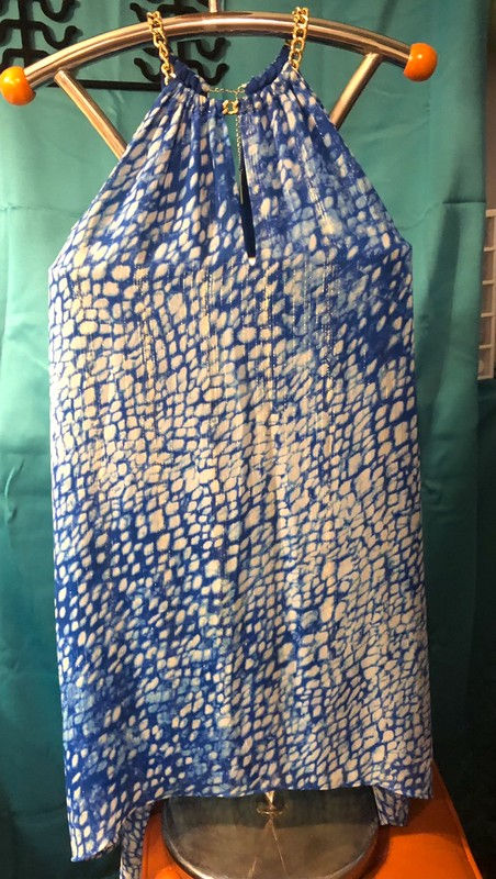 Thumbnail: L(R) Size Women's Dress Michael Kors  Color Blue/White