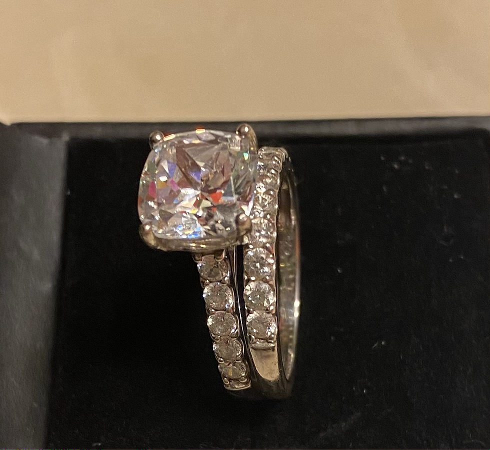 Thumbnail: Wedding Ring Silver 925. Cubic Zirconia Size 7.5