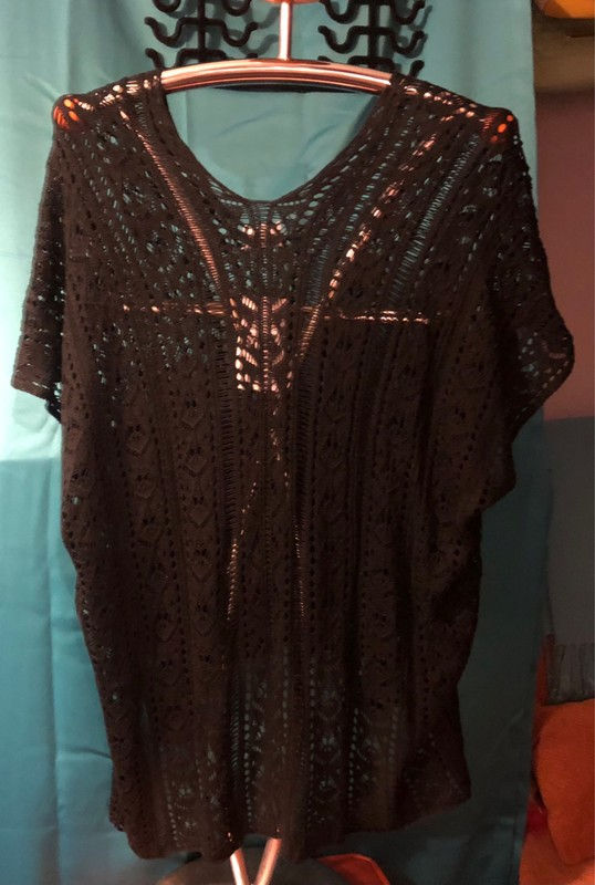 Thumbnail: One Size Women's Lulla Collection By Bindya Beach Cardian Color Black
