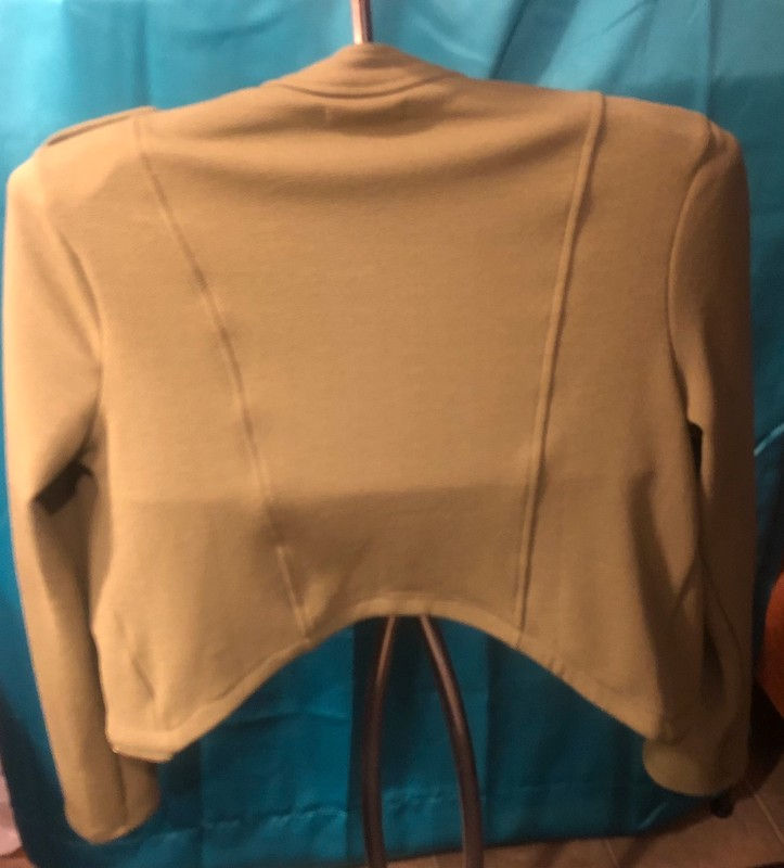 Thumbnail: R-Large Size Women's Blazer Material Girl Green Long Sleeve Blazer