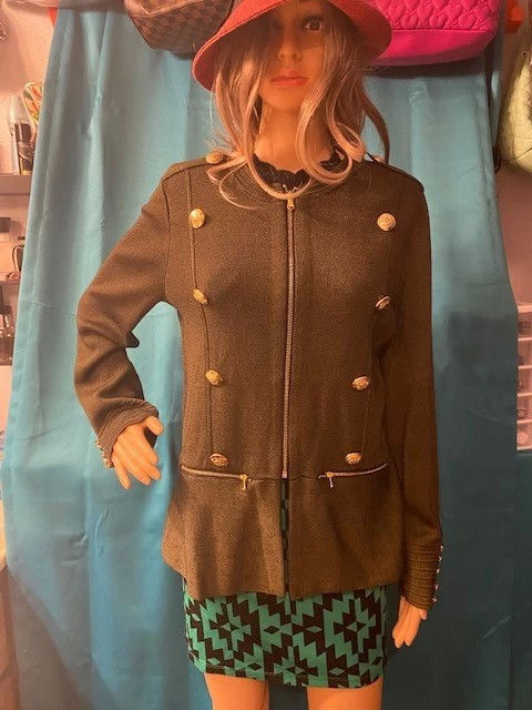 INC International Concepts Women Long Sleeve Olive/Green Blazer Size Extra Large