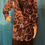 Thumbnail: Large (R) Size Women's Long Sleeve Brown Gold Blazer
