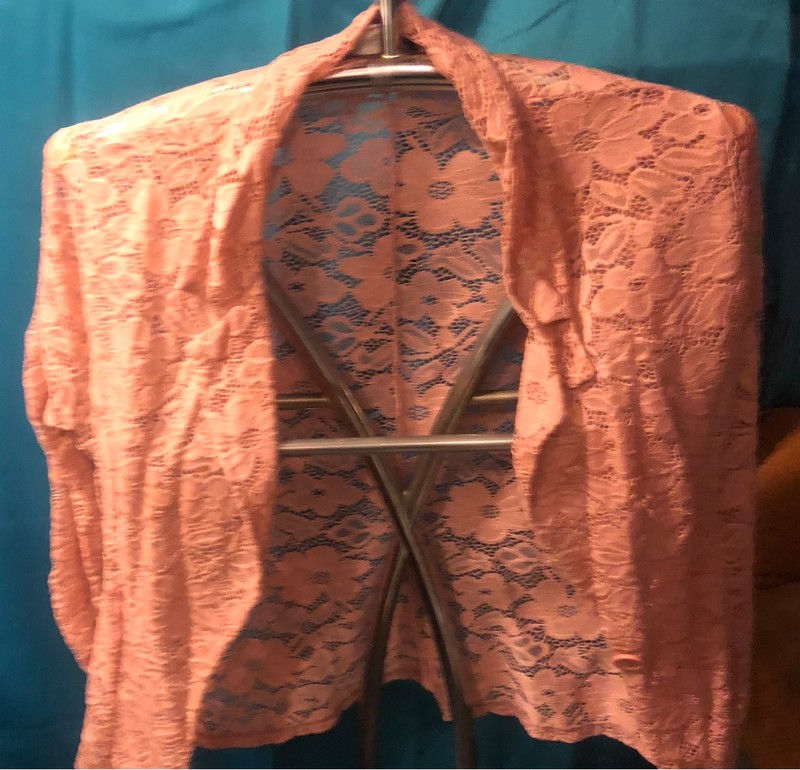 Thumbnail: XL-R Size Magazine Women's Pink Lace Blazer