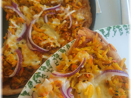 Herbstlich: Pizza mit Kürbis
