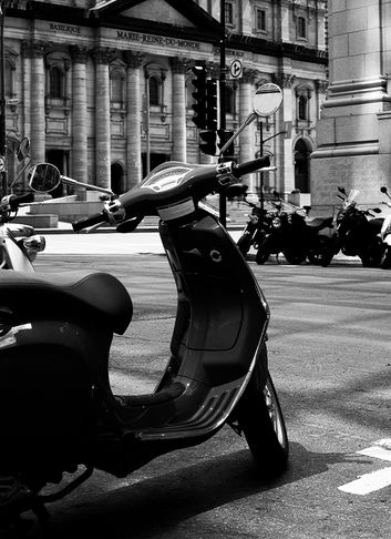 Streets filled with Moped Bikes