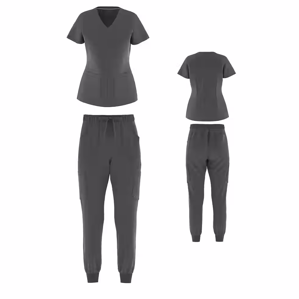 Thumbnail: Medical Nursing Jogger Scrub Set Flexxione Top and Pants