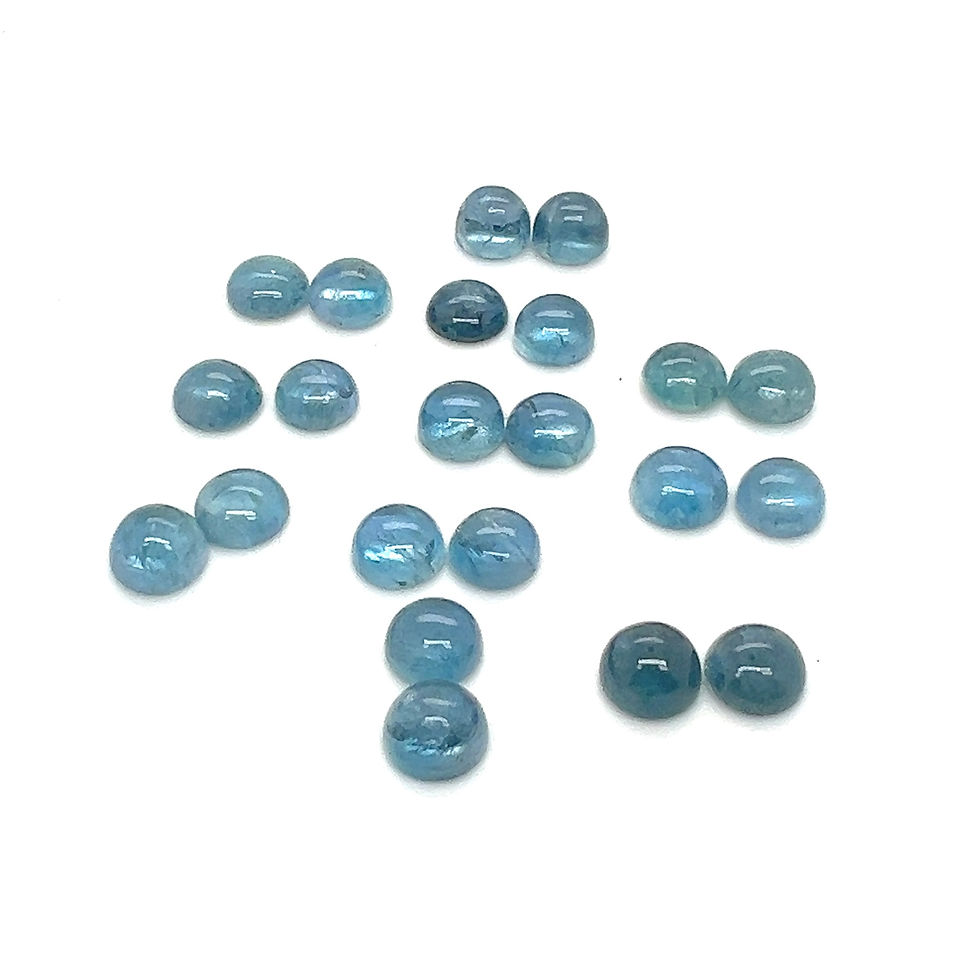 Thumbnail: AAA Quality Aquamarine cabochon 6mm size. Natural Aquamarine calibrated ge
