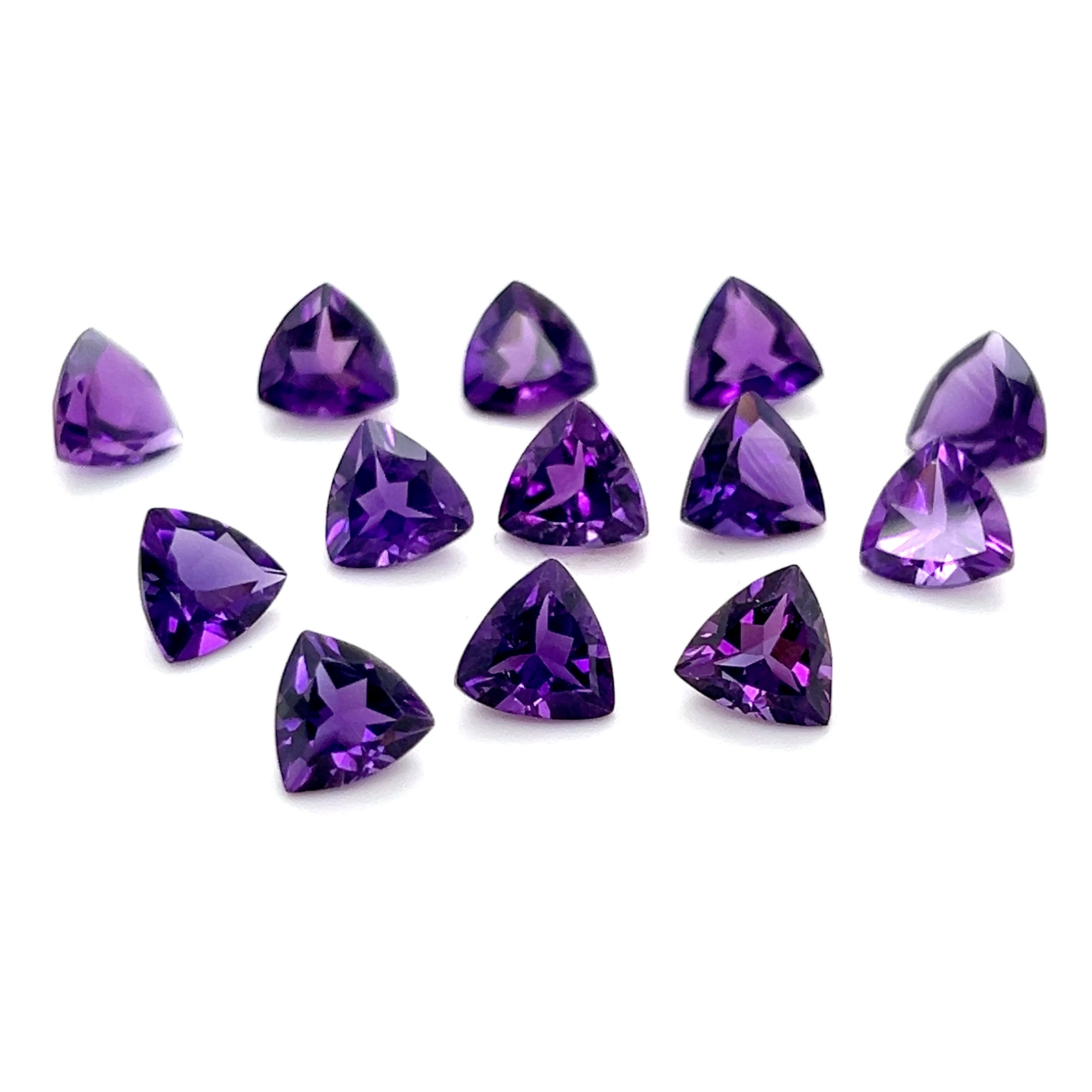 Amethyst 7 mm Trillion Shape Natural Gemstone Purple African Amethyst stone
