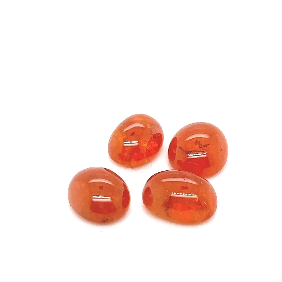 Thumbnail: Mandarin Garnet / Spessartite Garnet Oval Shape Cabochon Natural loose gemstone