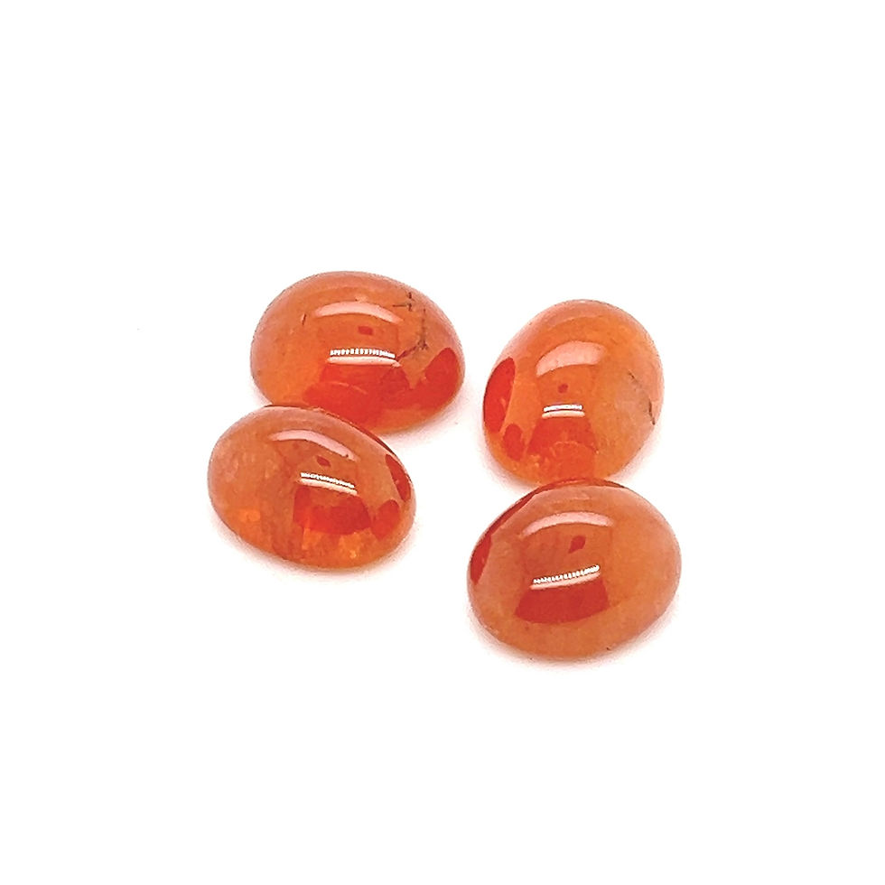 Thumbnail: Mandarin Garnet / Spessartite Garnet Oval Shape Cabochon Natural loose gemstone