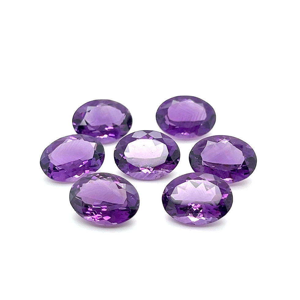 Thumbnail: Amethyst 12x16 mm Oval Shape Natural Gemstone Purple African Amethyst stone