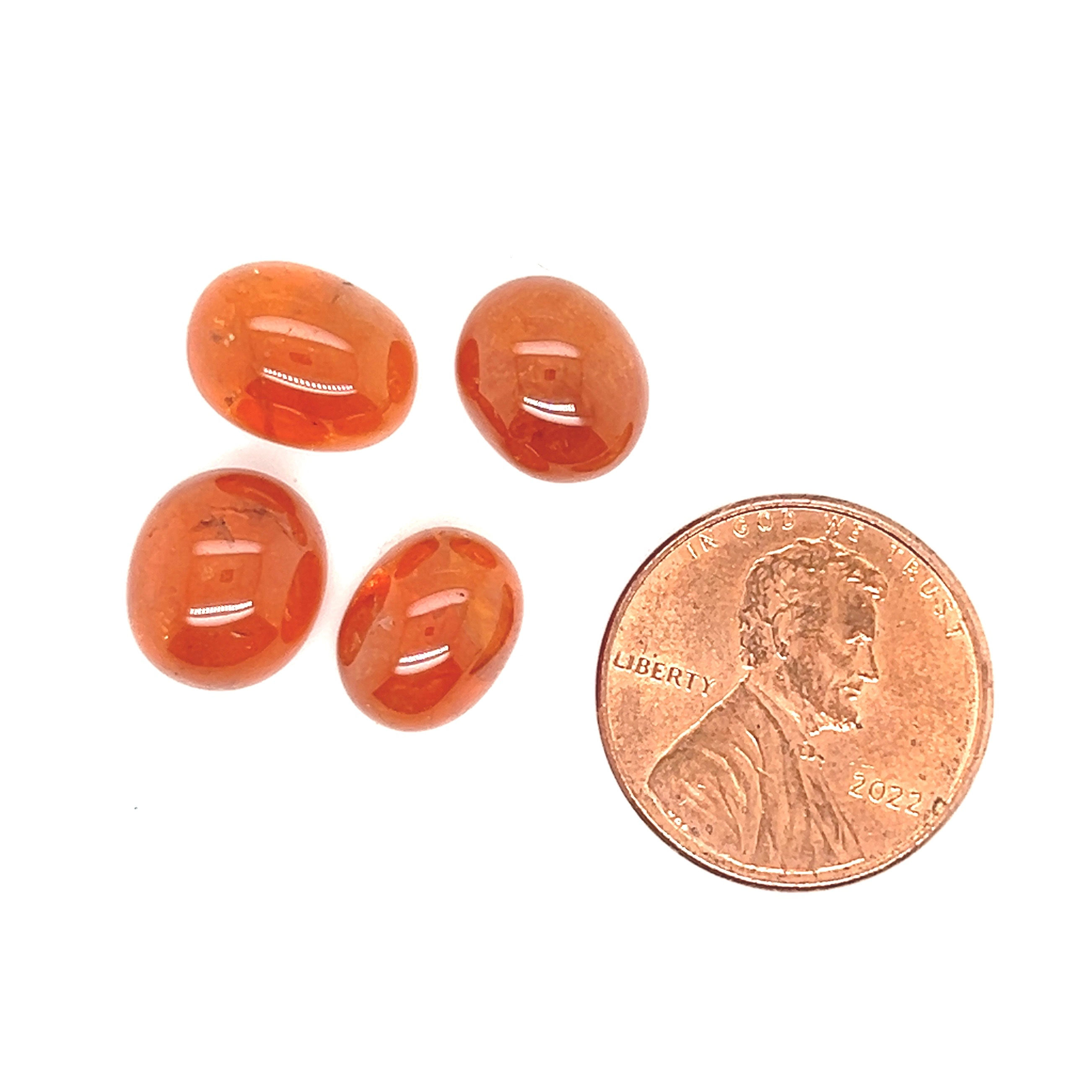 Mandarin Garnet / Spessartite Garnet Oval Shape Cabochon Natural loose gemstone