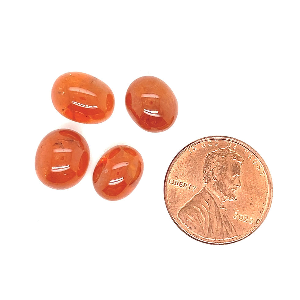 Thumbnail: Mandarin Garnet / Spessartite Garnet Oval Shape Cabochon Natural loose gemstone