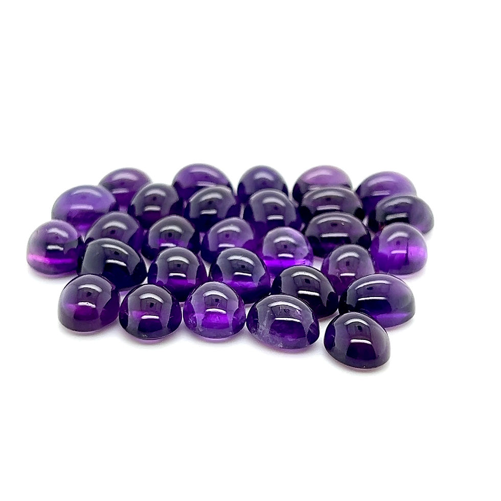 Thumbnail: Amethyst 10X8 mm Oval Cabochon Shape Natural Gemstone Purple African Amethyst