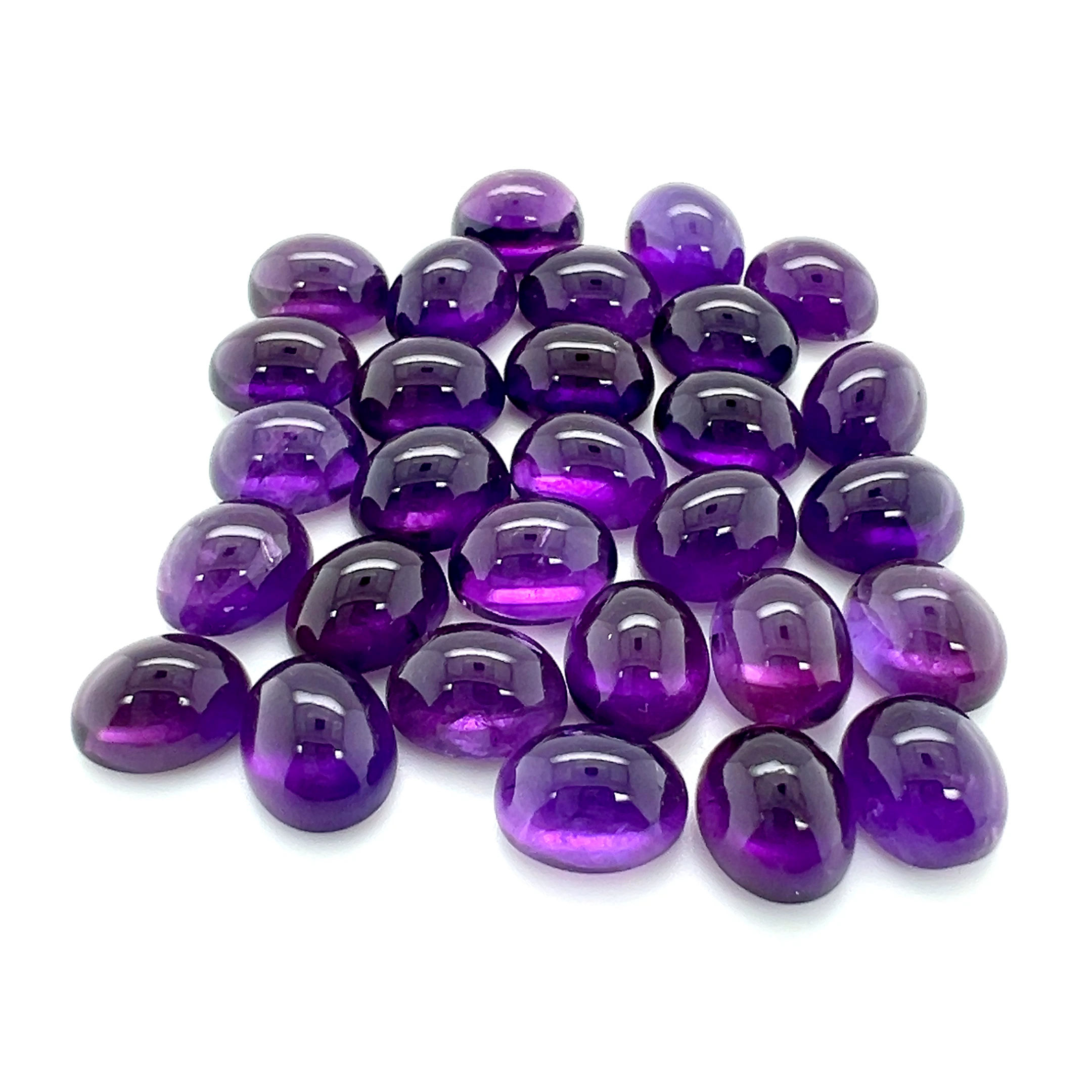 Amethyst 10X8 mm Oval Cabochon Shape Natural Gemstone Purple African Amethyst