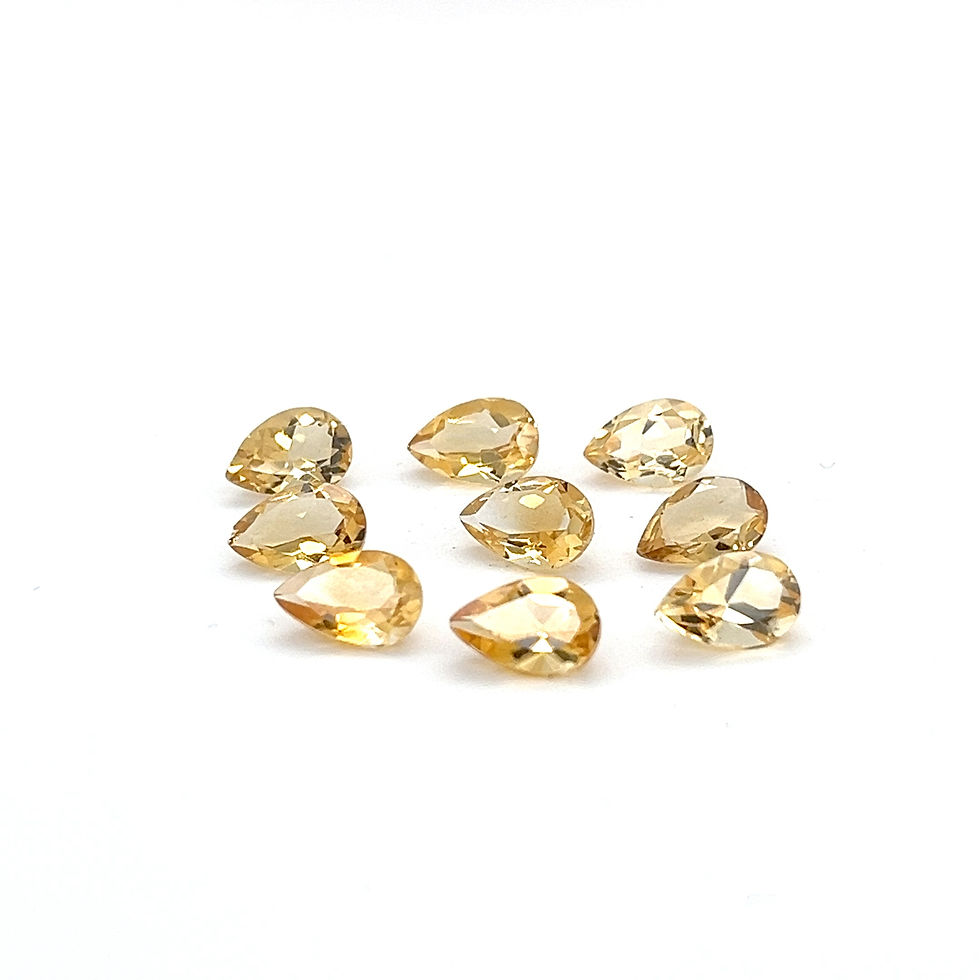 Thumbnail: Citrine 9x6mm Pear shape Calibrated Natural Citrine Stone Yellow Citrine Loose