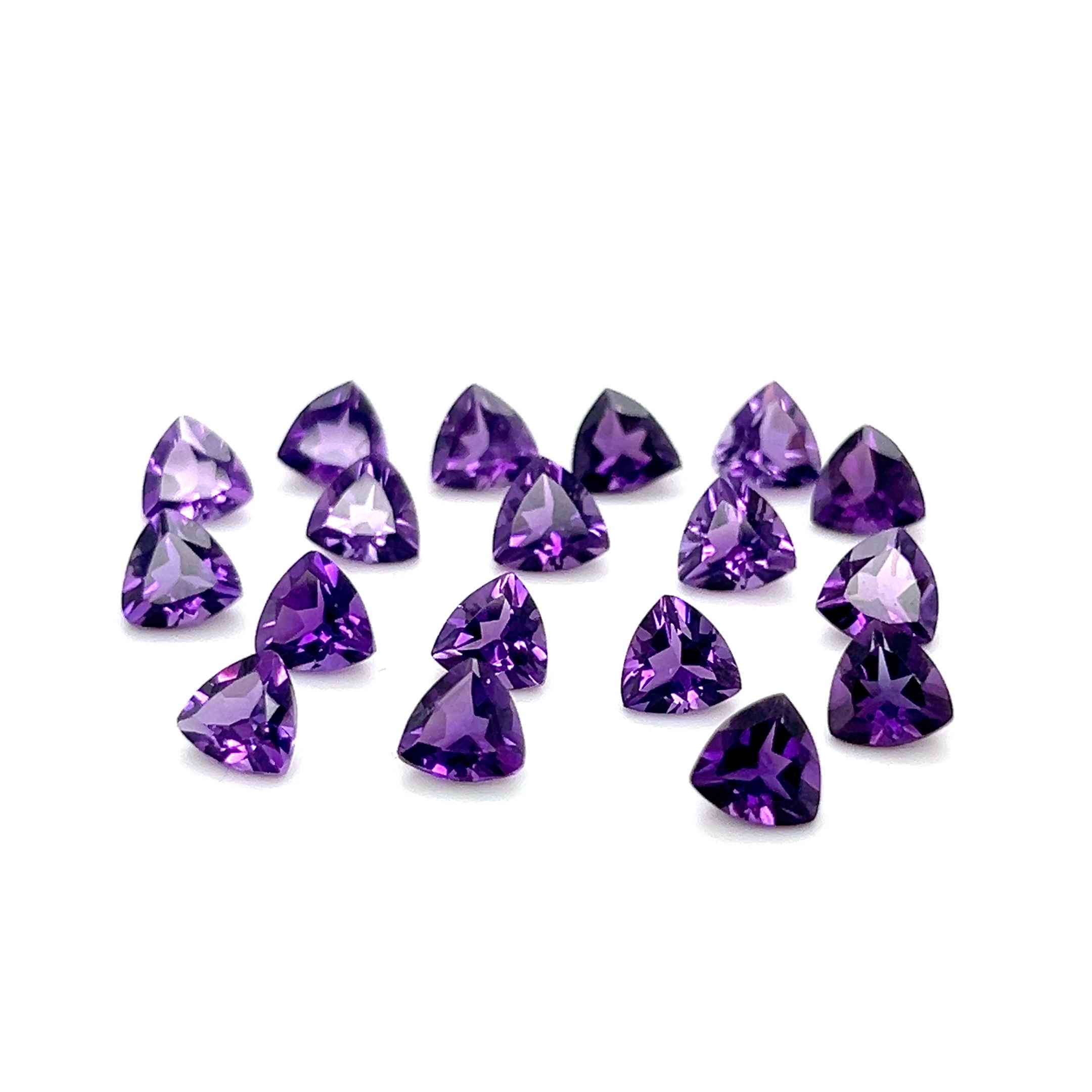 Amethyst 6 mm Trillion Shape Natural Gemstone Purple African Amethyst stone