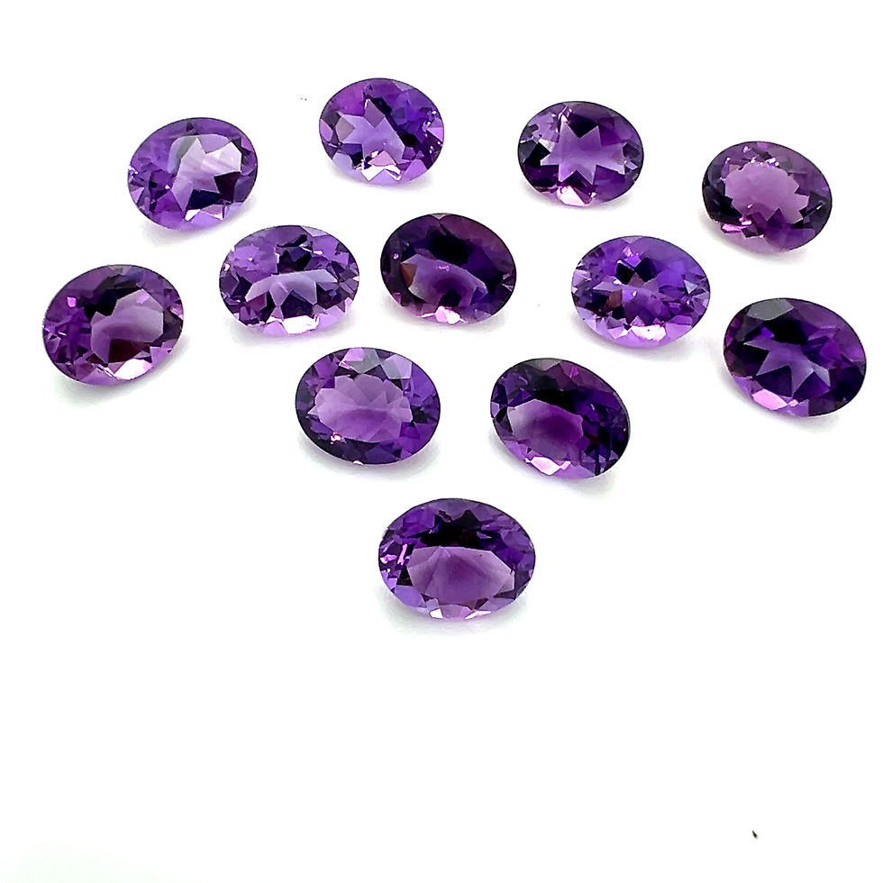 Thumbnail: Amethyst 10x8 mm Oval Shape Natural Gemstone Purple African Amethyst stone