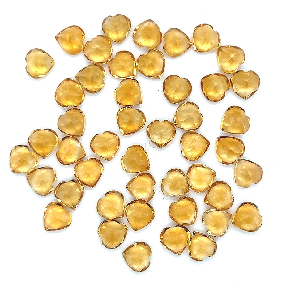 Thumbnail: Citrine 6 mm Heart shape Calibrated Natural Citrine Stone Yellow Citrine Loose