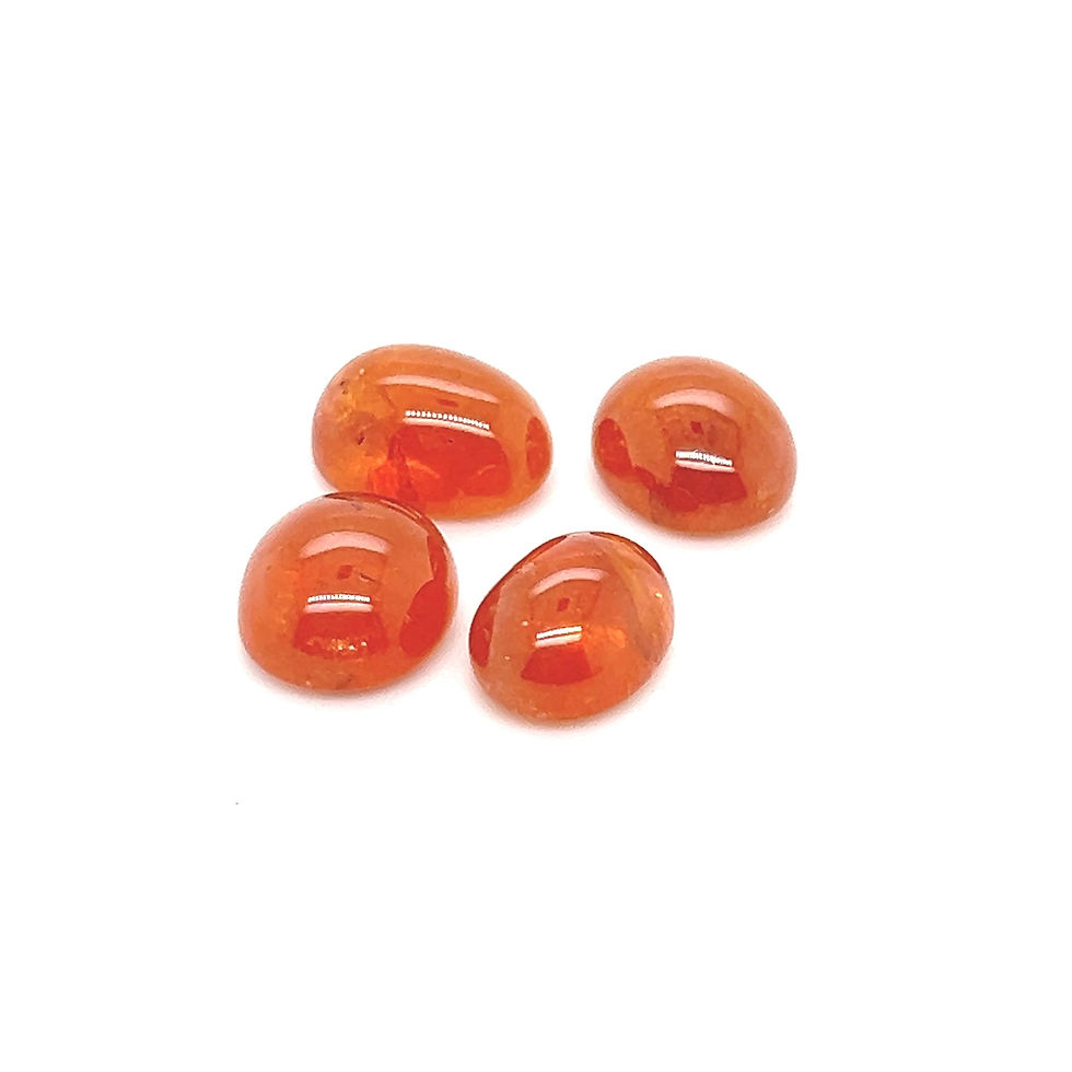 Thumbnail: Mandarin Garnet / Spessartite Garnet Oval Shape Cabochon Natural loose gemstone