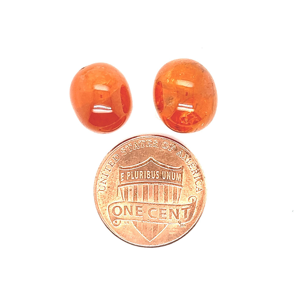Thumbnail: Mandarin Garnet / Spessartite Garnet Oval Shape Cabochon Natural loose gemstone