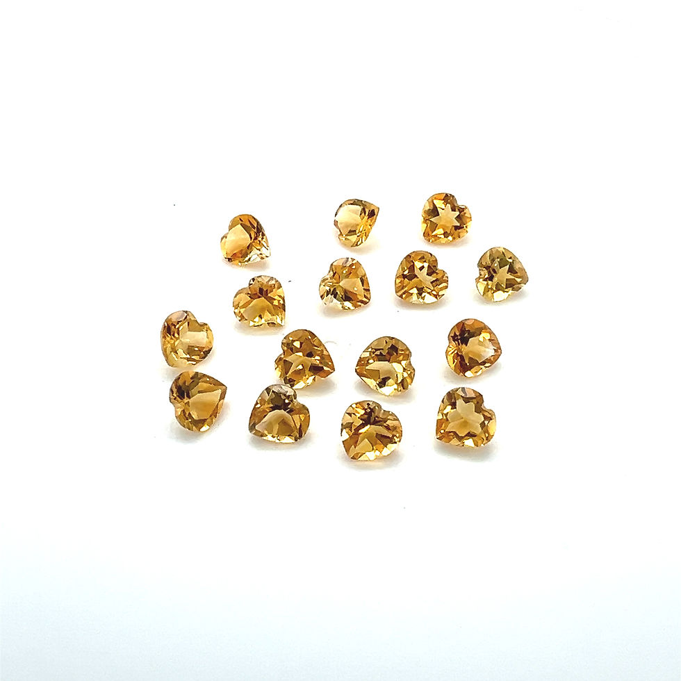 Thumbnail: Citrine 6 mm Heart shape Calibrated Natural Citrine Stone Yellow Citrine Loose