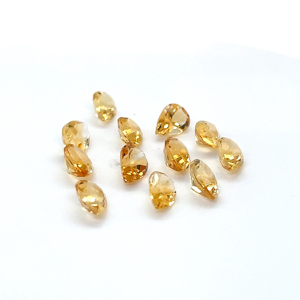 Thumbnail: Citrine 10x7mm Pear shape Calibrated Natural Citrine Stone Yellow Citrine Loose