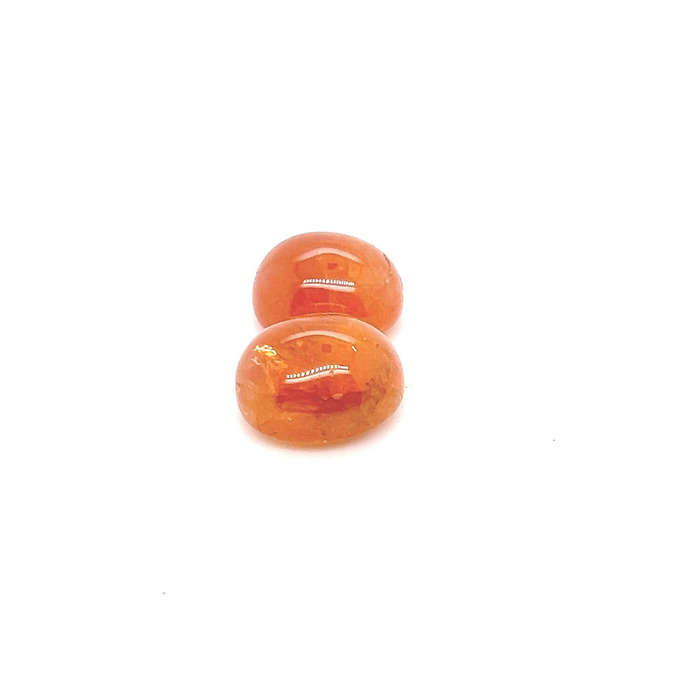 Thumbnail: Mandarin Garnet / Spessartite Garnet Oval Shape Cabochon Natural loose gemstone