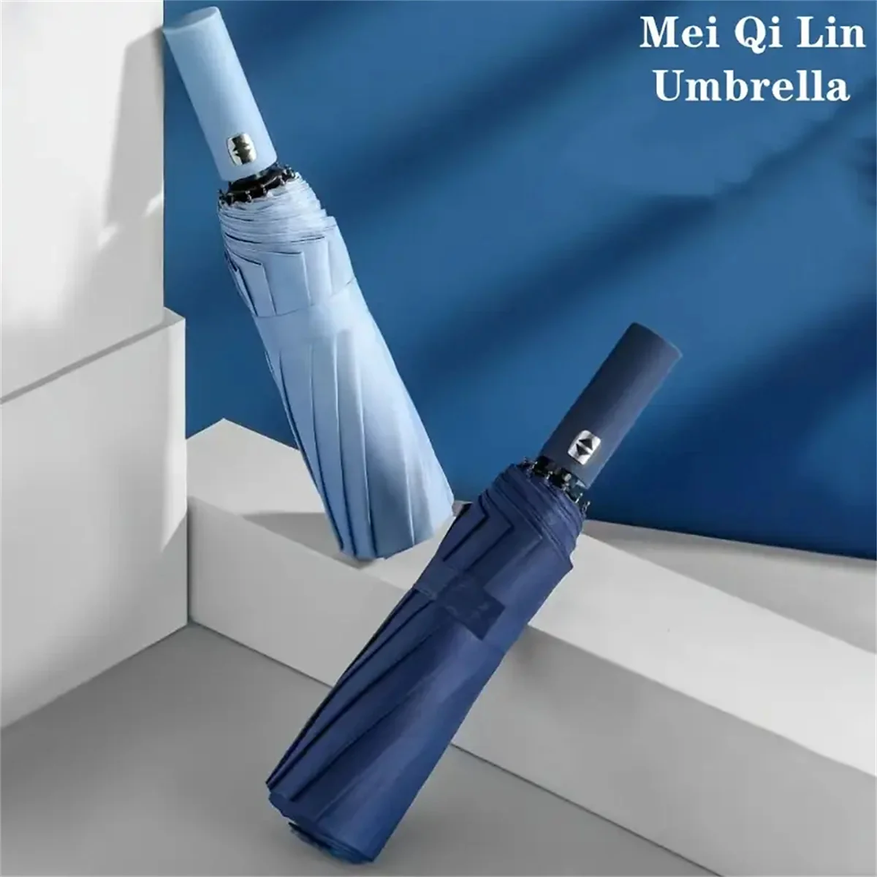 Thumbnail: 12-Rib Automatic Folding Umbrella with UV Protection