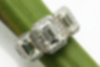Three stone emerald cut stunner