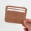 Küçük resim: Hakiki Deri Kartlık – Minimalist İnce Tasarım – Kahverengi Erkek Kadın Kart Cüzd