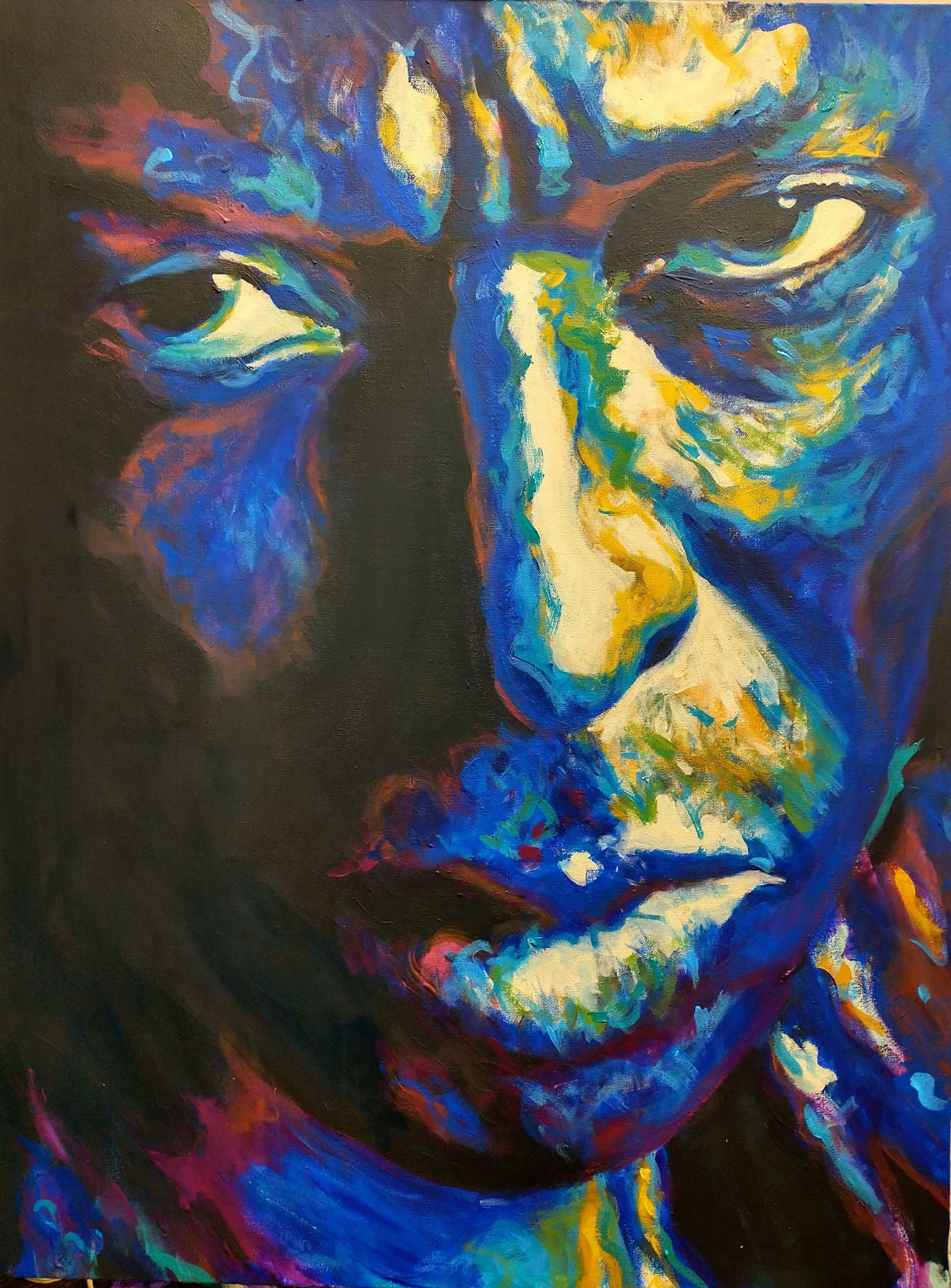 Miles Davis canvas giclée print