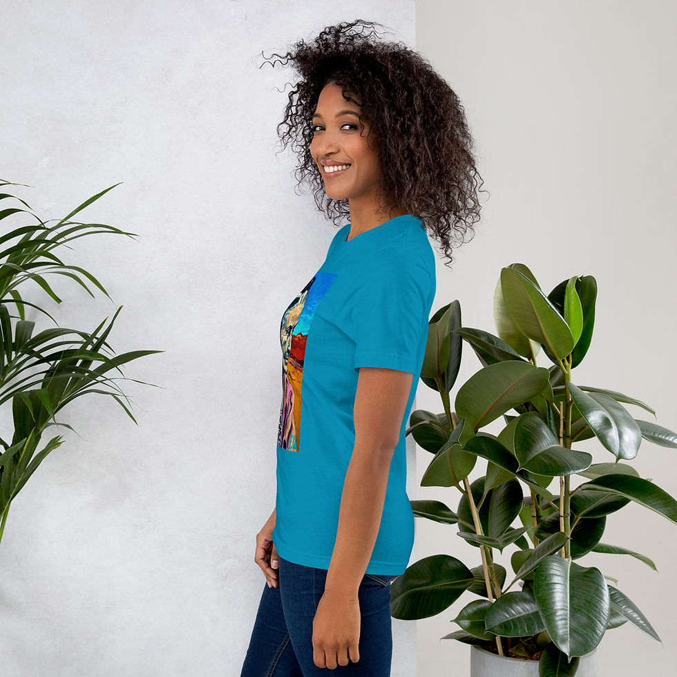 Thumbnail: Short-sleeve unisex t-shirt with Georgia O'Keefe
